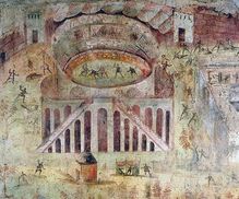 Fresco of Nucerian riot at Pompeiian Amphitheater